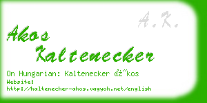 akos kaltenecker business card